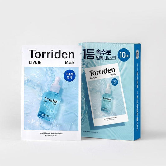 [Torriden] DIVE-IN Low Molecule Hyaluronic Acid Mask Pack 27ml*10EA