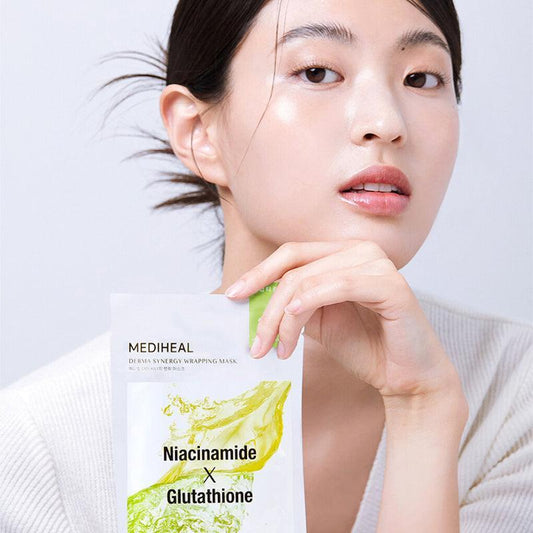 [MEDIHEAL] Derma Synergy Wrapping Mask Niacinaminde X Glutathione 25ml*10EA