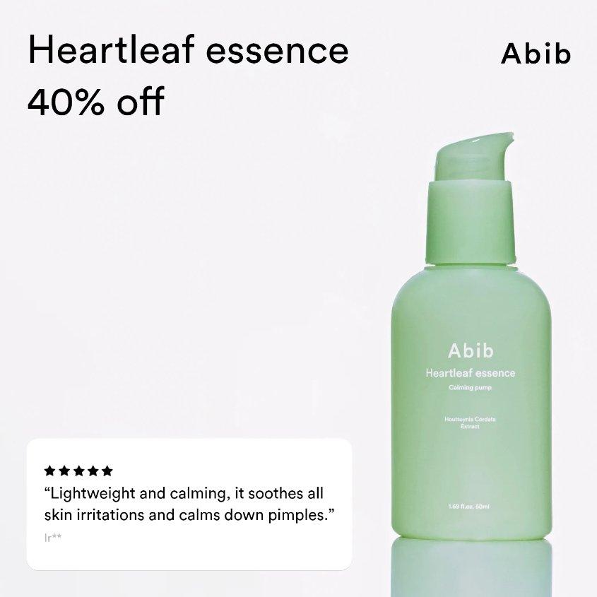 [Abib] Heartleaf Essence Calming Pump 50ml - Ballagrio