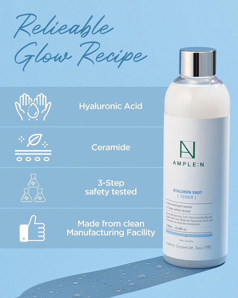 [AMPLE:N] Hyaluron Shot Toner 600ml - Ballagrio