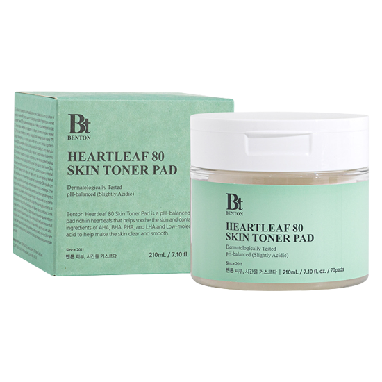 BENTON Heartleaf 80 Skin Toner Pad 210ml 70EA