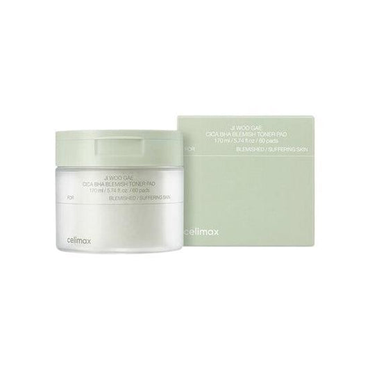 [celimax] JI WOO GAE Cica BHA Blemish Toner Pad 170ml 60EA